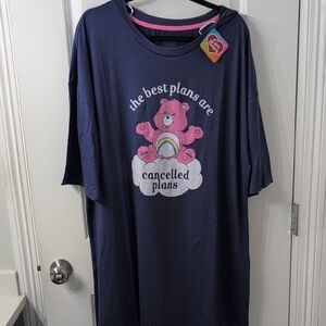 Care Bears Women's XL Nightshirt with Pink Bear Graphic